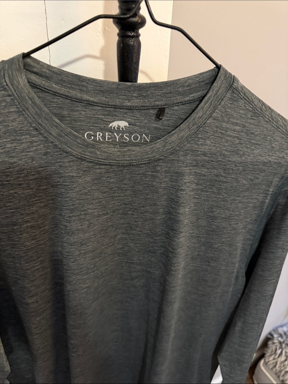 Greyson Gray Heather Tee with Bear Logo 17 - Picture 3 of 4